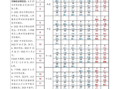 fun88乐天使2022-2023学年度校历